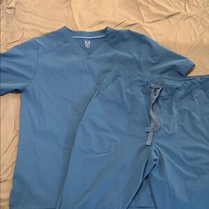 Men's Classic Blue Scrub Set Medium